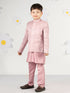 Boy's' Pink Jodhpuri, Kurta And Pyjama Set